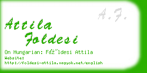 attila foldesi business card